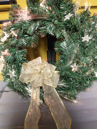 Fibre Optic Christmas wreath .