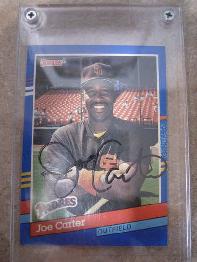 Joe Carter Autograph Card, View more
