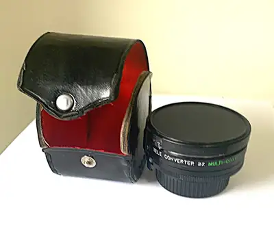 CAMERA LENS-TELE CONVERTER 2X-WITH CASE-USED, View more