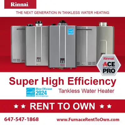 Made in Japan - Rinnai Tankless Water Heater Buy, Rent, Finance, View more