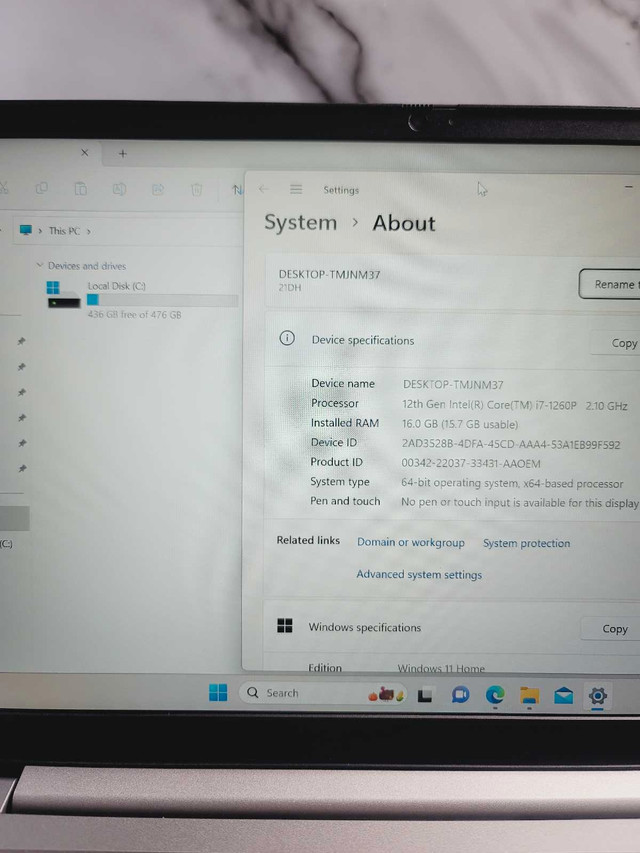 Lenovo ThinkBook COREI7 in Laptops in City of Toronto - Image 3