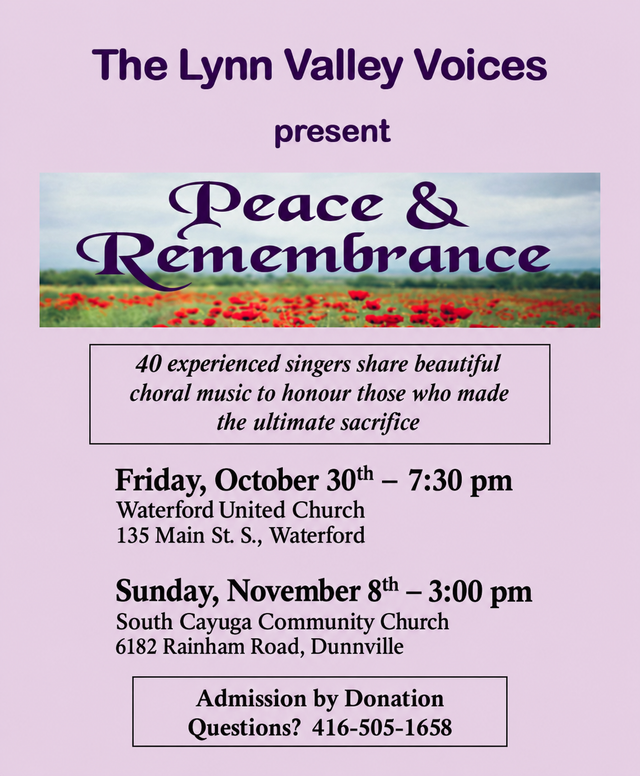 Choral Concert - Peace & Remembrance - The Lynn Valley Voices