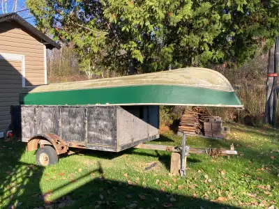 Boat and motor for sale. The motor is a sea horse . The boat is a 14 foot aluminum boat. Asking 450$...