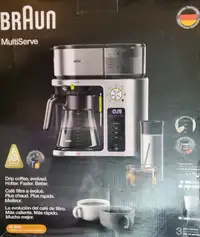BRAUN Machine à café neuve MultiServe Coffee Machine KF9070