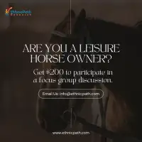Leisure horse owner? Get $200 to participate in a focus group.