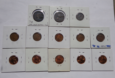 A Set Of Canadian Pennies, View more