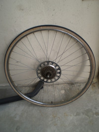 Wheel Pair, Normandy HF Hubs + Rigida Chrome Rims, 27x1.25