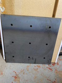 Steel 1/4 drain plate 22 x 24 bare steel. 