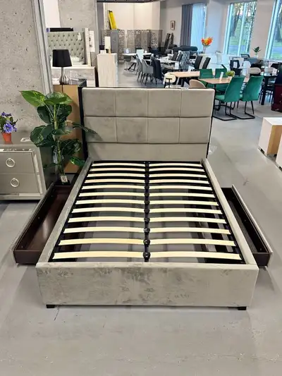 Lit plateforme S-8032 60" (velours noir ou gris ) !!!, View more