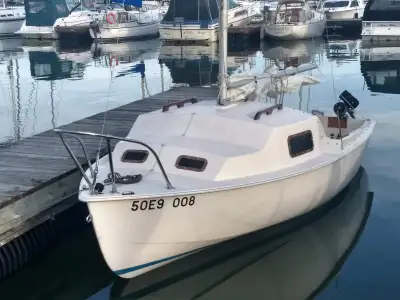 Sailboat with NEW Honda Outboard & Trailer Easy sailing setup in pristine condition, perfect for lak...