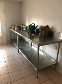 Large Stainless steel work table