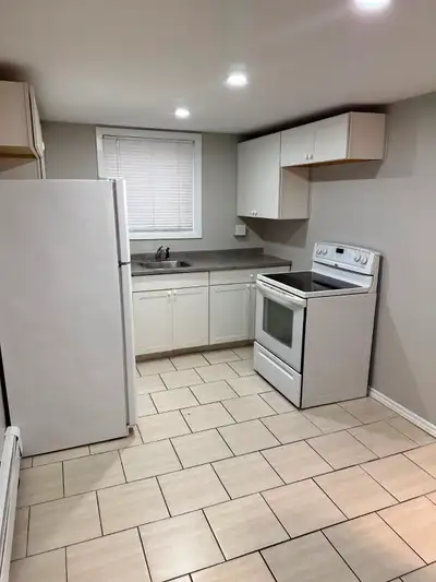 Basement 2 bedroom apartment. $ 1700.00 includes water and heat. Hydro, internet by tenant. Close to...