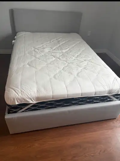 double bed, mattress, and mattress cover, View more