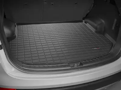 Black cargo liner, used in good condition, fits 2018 and older Hyundai Santa Fe's