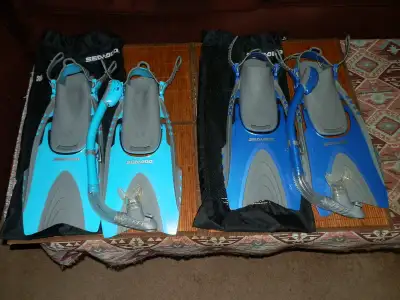 SEA-DOO BRAND NEW ADULT SNORKEL FINS SET - SIZE SM BRAND NEW IN, View more