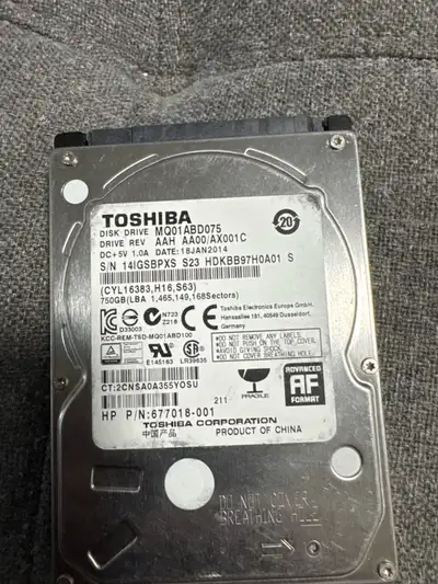 Toshiba 750GB Hard Drive, View more