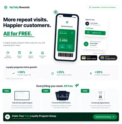 Free Customer Loyalty Program for Small Business | Limited Time, View more