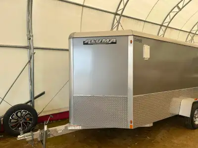 -6x12 (14' to front of V) -Fully aluminum trailer (frame, ramp door, floor) -Vinyl interior -Spare t...