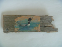 Common Loon Birch Bark / Barn Board Artwork