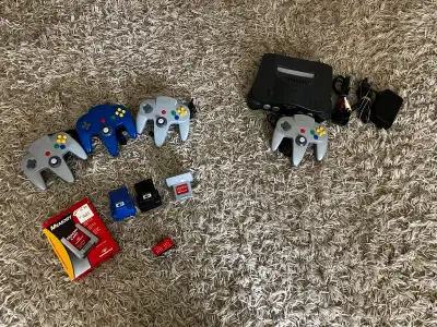 N64 console bundle + accessories for sale, View more