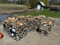 10 Tote Bins of Hardwood Firewood for $1000
