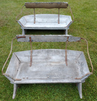 Antique wooden buggy wagon seats