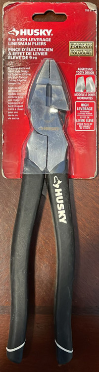 Brand New Husky 9-Inch High-Leverage Linesman Pliers!