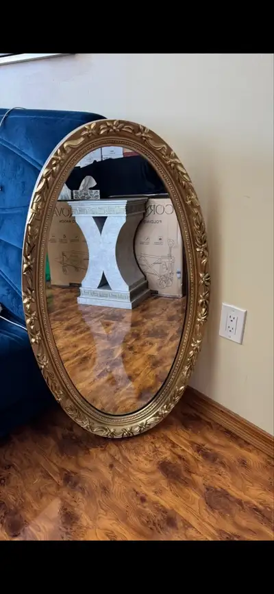 Vintage Oval Gold  Wall Mirror, View more