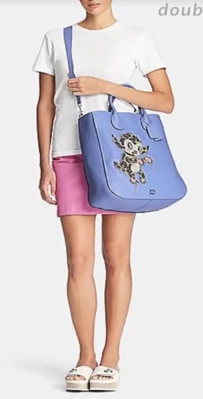 Gorgeous rare illustrated coach bag tote, View more