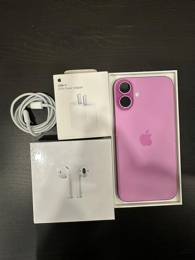 iPhone 16 Plus 128gb PINK **Pods Pro/Charger Set + Delivery**, View more