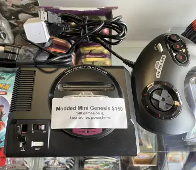 Modded with 140 games , 1 controller, hdmi cable and power cord. Come check us out at ADAD 169 Duffe...