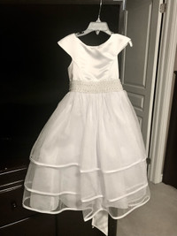 White Flower Girl Dress Available For Immediate Sale