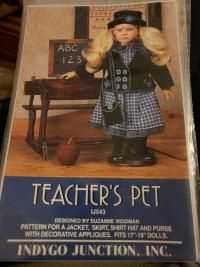 Indygo Junction Doll Cloth Sewing pattern Teacher's Pet