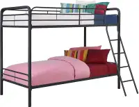 NEW TWIN OVER FULL BUNK BED METAL FRAME KIDS BEDROOM FURNITURE