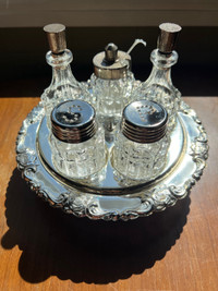 1950s Silver Plate Cruet Set by Hugo 