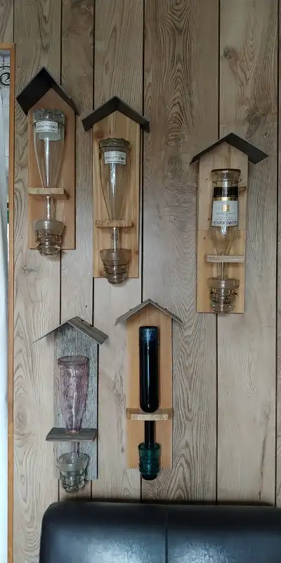 Handmade Salvage Bird Feeders, View more