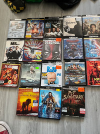 18 different 4k UltraHD movies