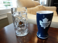 32 Oz Faxe Beer Mug & Toronto Maple Leafs 20oz Drink Pint Glass