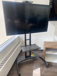 LG TV  48" on stand with wheels