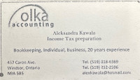 Income tax preparation personal and business 