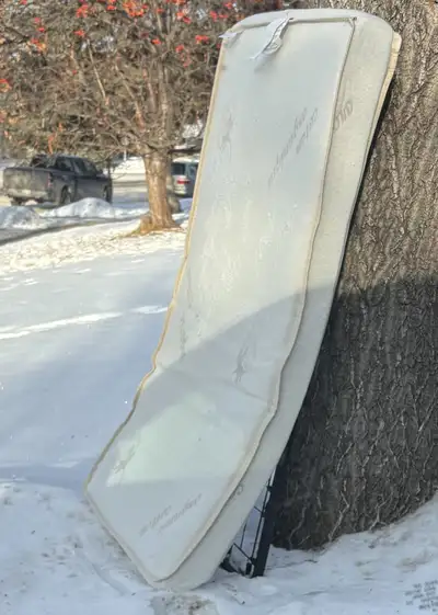 FREE crib mattress and support frame, View more