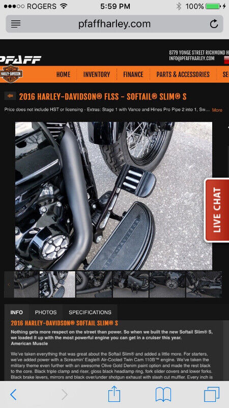 Harley Davidson Soft Tail Slim FLSS dans Utilitaires et de promenade  à Ville de Montréal - Image 4