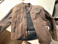 Daniese Brown Leather Motorcycle Jacket