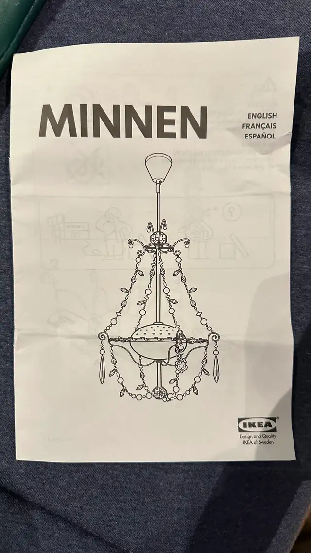 IKEA Minnen chandelier  in Indoor Lighting & Fans in City of Montréal - Image 3