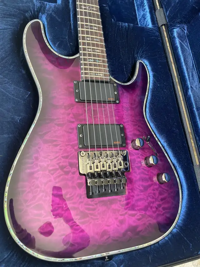 Schecter Hellraiser C-1 FR Trans Purple Burst 2020 Korea in Guitars in Ottawa - Image 6
