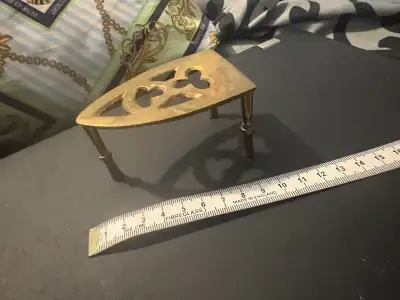 Brass Iron Rest for vintage Cole irons , View more