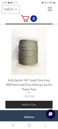 Kufa 400' 1/4 sinking rope. New