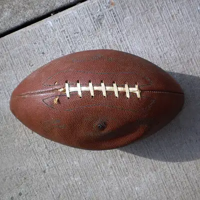 Vintage 1960’s Leather Football Stan Lane Pro 64 Game Played, View more