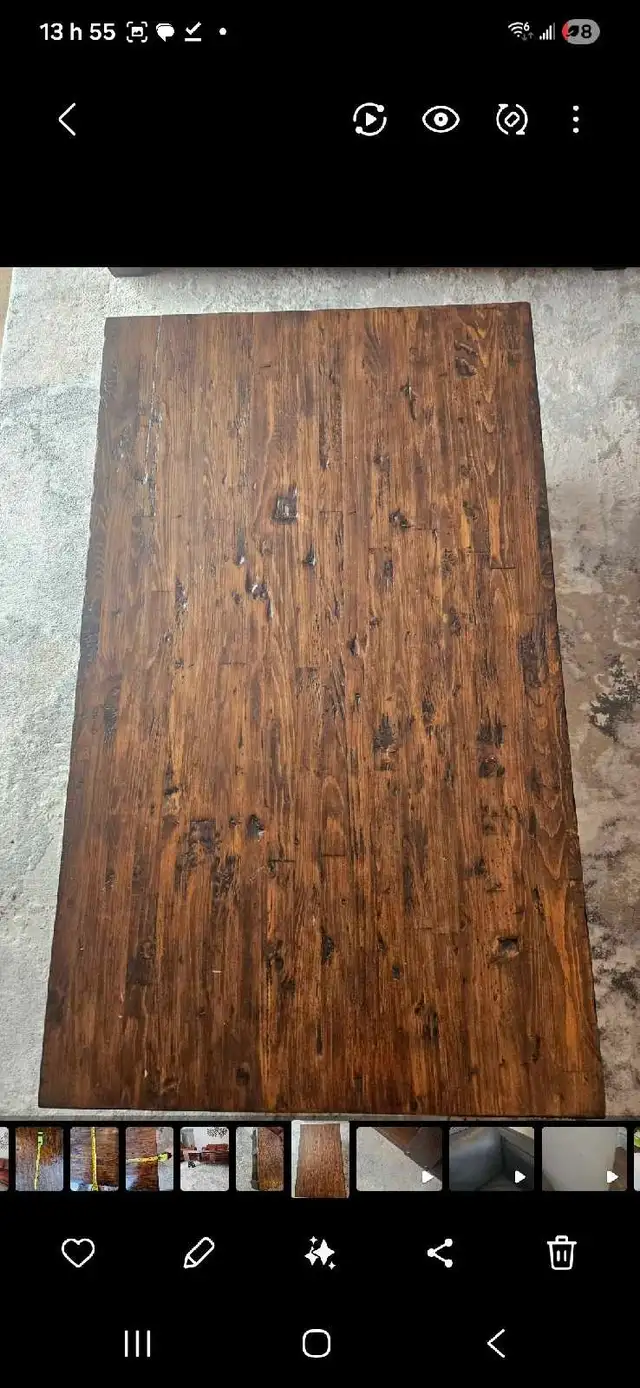 Grande table rustique en bois massif in Coffee Tables in Longueuil / South Shore - Image 4