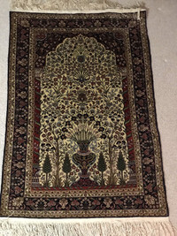 Kashan Silk Rug